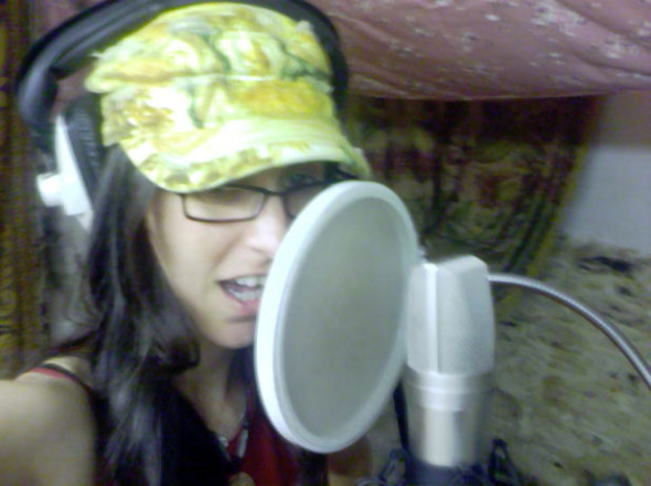 Recording my first EP, 2006